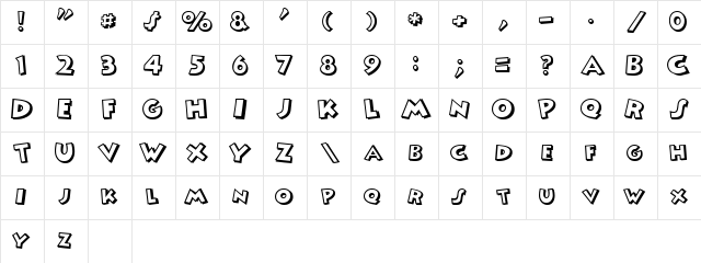 Disney Mickey Regular Character Map