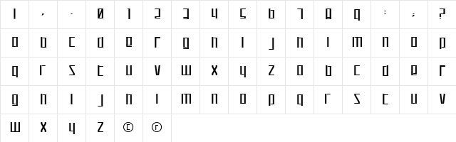 Lode Regular Character Map