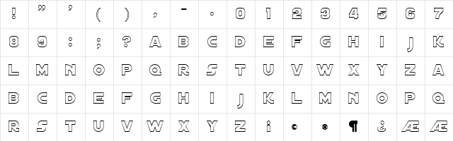 Distant Galaxy Outline Regular Character Map