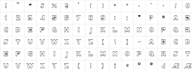 Distant Galaxy Outline Regular Character Map