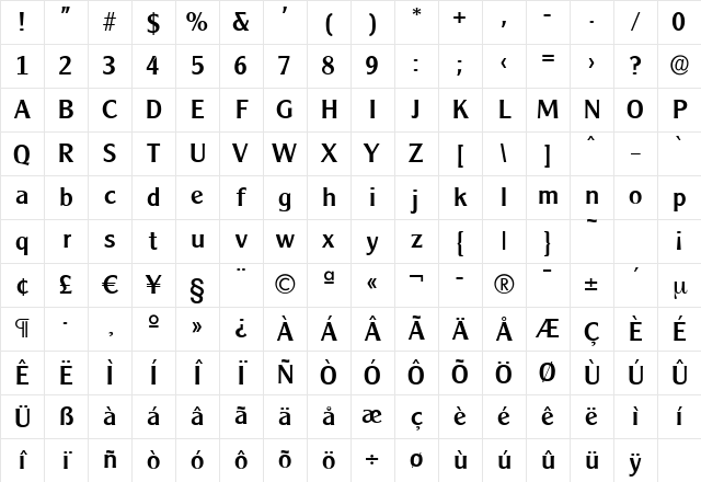 AlexanderBecker-Medium Regular Character Map AlexanderBecker-Medium Regular Character Map
