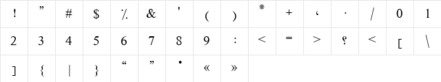 Diwani Simple Striped Regular Character Map