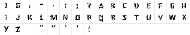Logger Roman Character Map Logger Roman Character Map