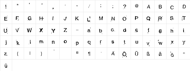 Alexandras Stempelkasten Character Map