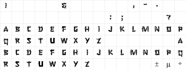 Logger Regular Character Map