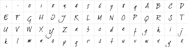 dearJoe 2 Regular Character Map dearJoe 2 Regular Character Map