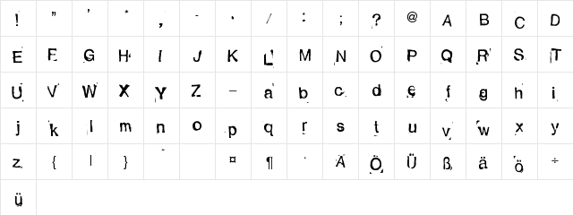 Alexandras Stempelkasten Regular Character Map