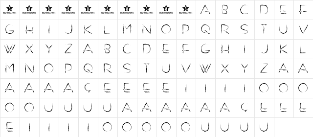 DO NOT EXIST Regular Character Map