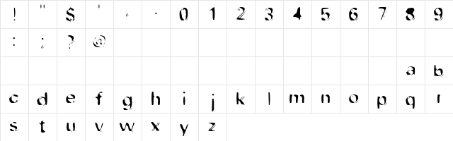 dob Filetype Character Map