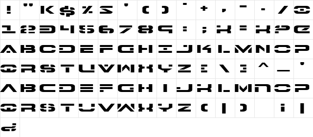 7th Service Expanded Expanded Character Map