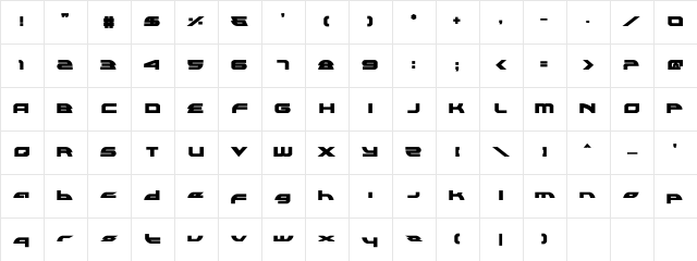 Alexis Lower Case Bold Lower Case Bold Character Map