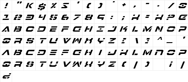 7th Service Italic Italic Character Map 7th Service Italic Italic Character Map