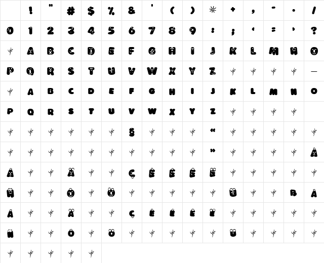 LoKinderSchrift Dunkel Character Map LoKinderSchrift Dunkel Character Map