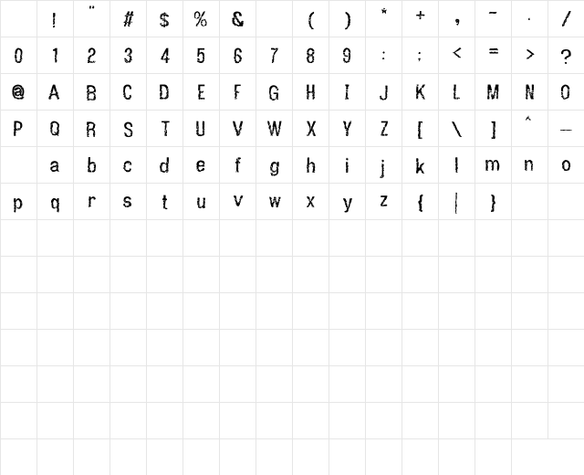 Dont Walk Run Regular Character Map