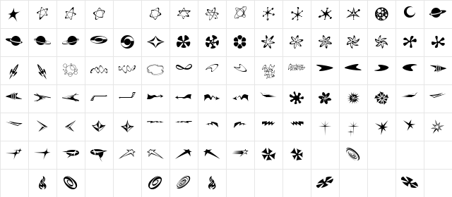 DooDads Regular Character Map