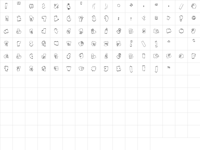 Doodle Denim Regular Character Map