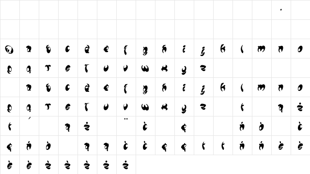 Lomax Regular Character Map
