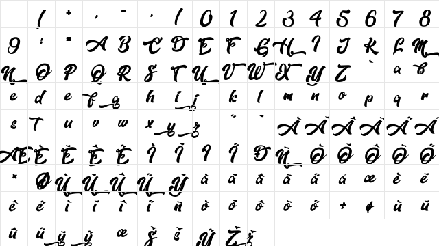 Dopestyle Regular Character Map Dopestyle Regular Character Map