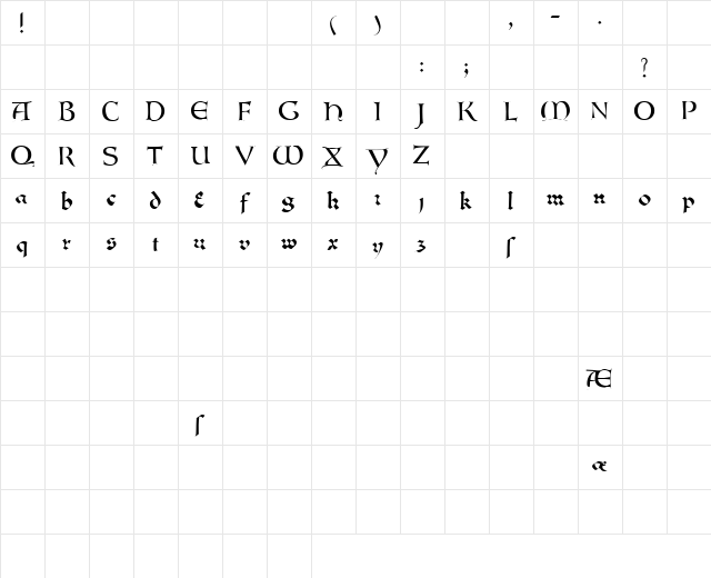 Lombardic SimpleScript Regular Character Map Lombardic SimpleScript Regular Character Map