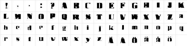 New Regular Character Map