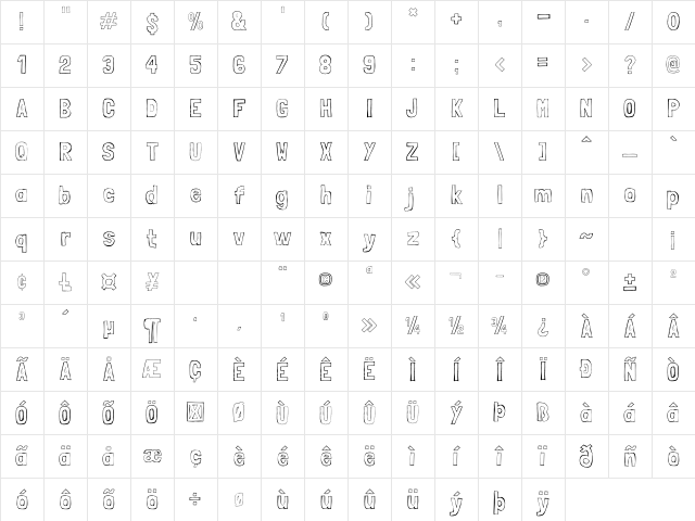 Londrina Sketch Regular Character Map