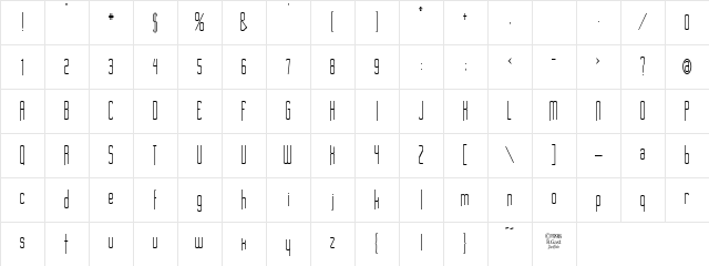 Long Cool Woman Regular Character Map