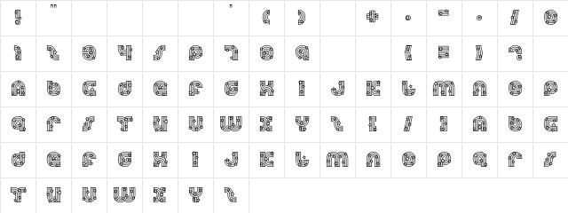 Dreamland Stars Regular Character Map