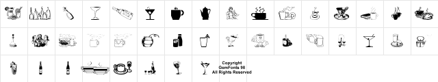 Drinks Various Regular Character Map Drinks Various Regular Character Map