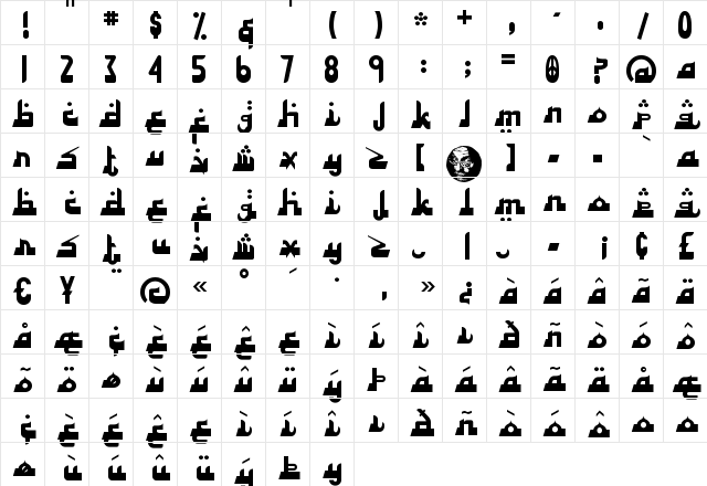 Alhambra Deep Regular Character Map