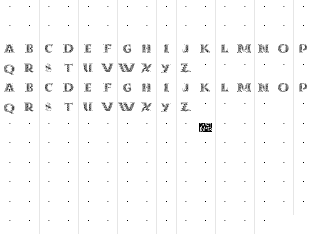 DropCaps Regular Character Map