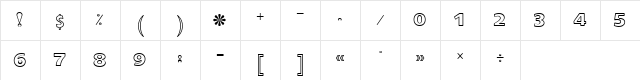 AlHarfAlJadid Linotype Two Regular Character Map