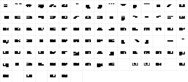 DS PTRLDizel05 Regular Character Map DS PTRLDizel05 Regular Character Map