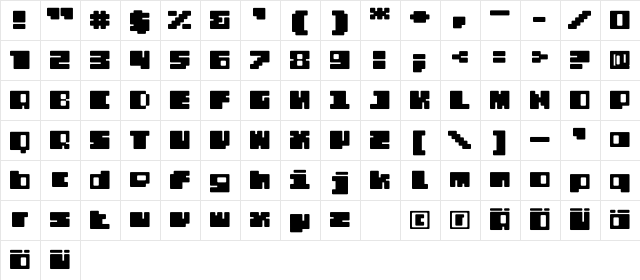 DS PTRLNormal Regular Character Map