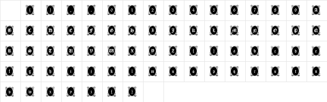 Looking Glass Regular Character Map