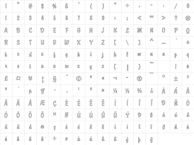 DTCBrodyM08 Regular Character Map DTCBrodyM08 Regular Character Map