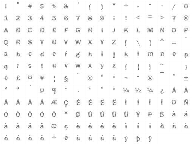 DTCFranklinGotM05 Regular Character Map DTCFranklinGotM05 Regular Character Map
