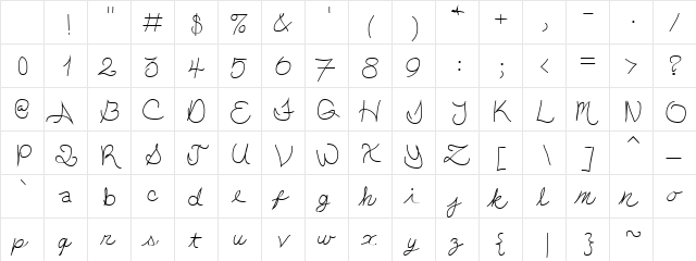 Ducky Regular Character Map Ducky Regular Character Map