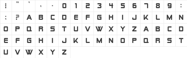 Alien Encounters Regular Character Map