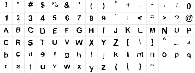Alien Marksman Regular Character Map