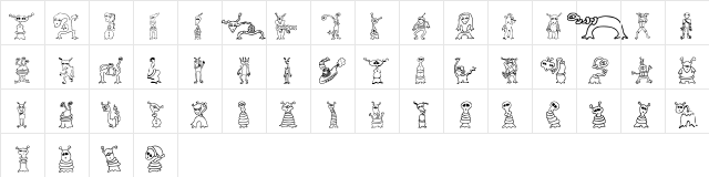Alien Twits Regular Character Map