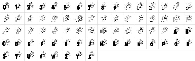LosAngeles Regular Character Map