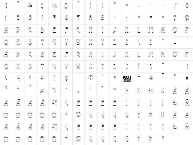 Dustine normal Character Map