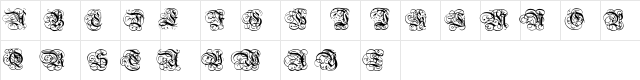 Dutch Initials normal Character Map