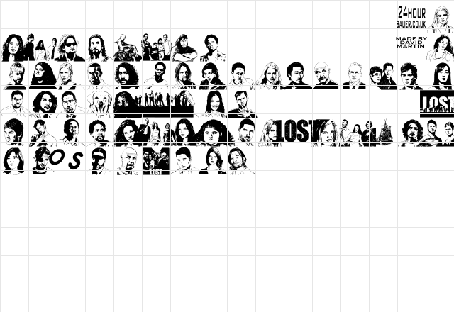 Lost Forever Regular Character Map