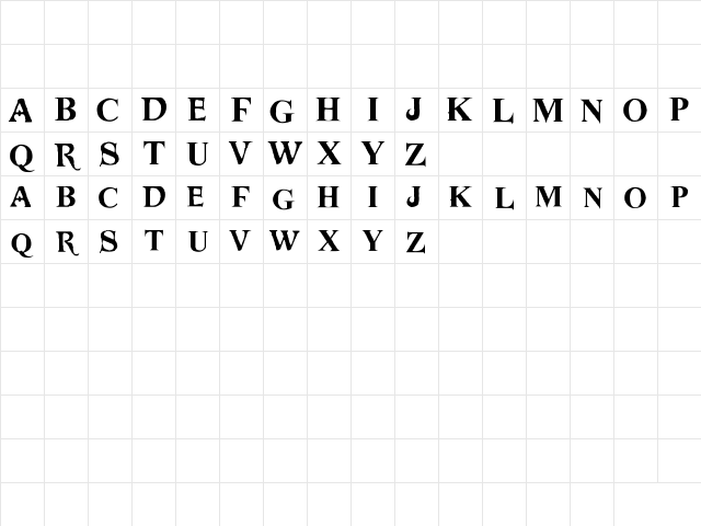 NewUnicodeFont Regular Character Map