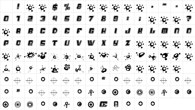 AlienMushrooms Regular Character Map