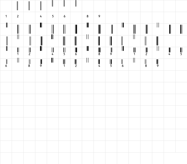 ean13 Regular Character Map ean13 Regular Character Map