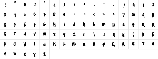 Earthquake Regular Character Map