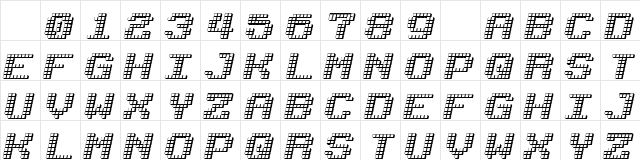 LotsOfDotz Regular Character Map