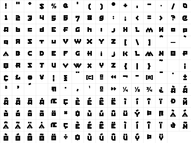 EastBlocICG ClosedAlt Character Map